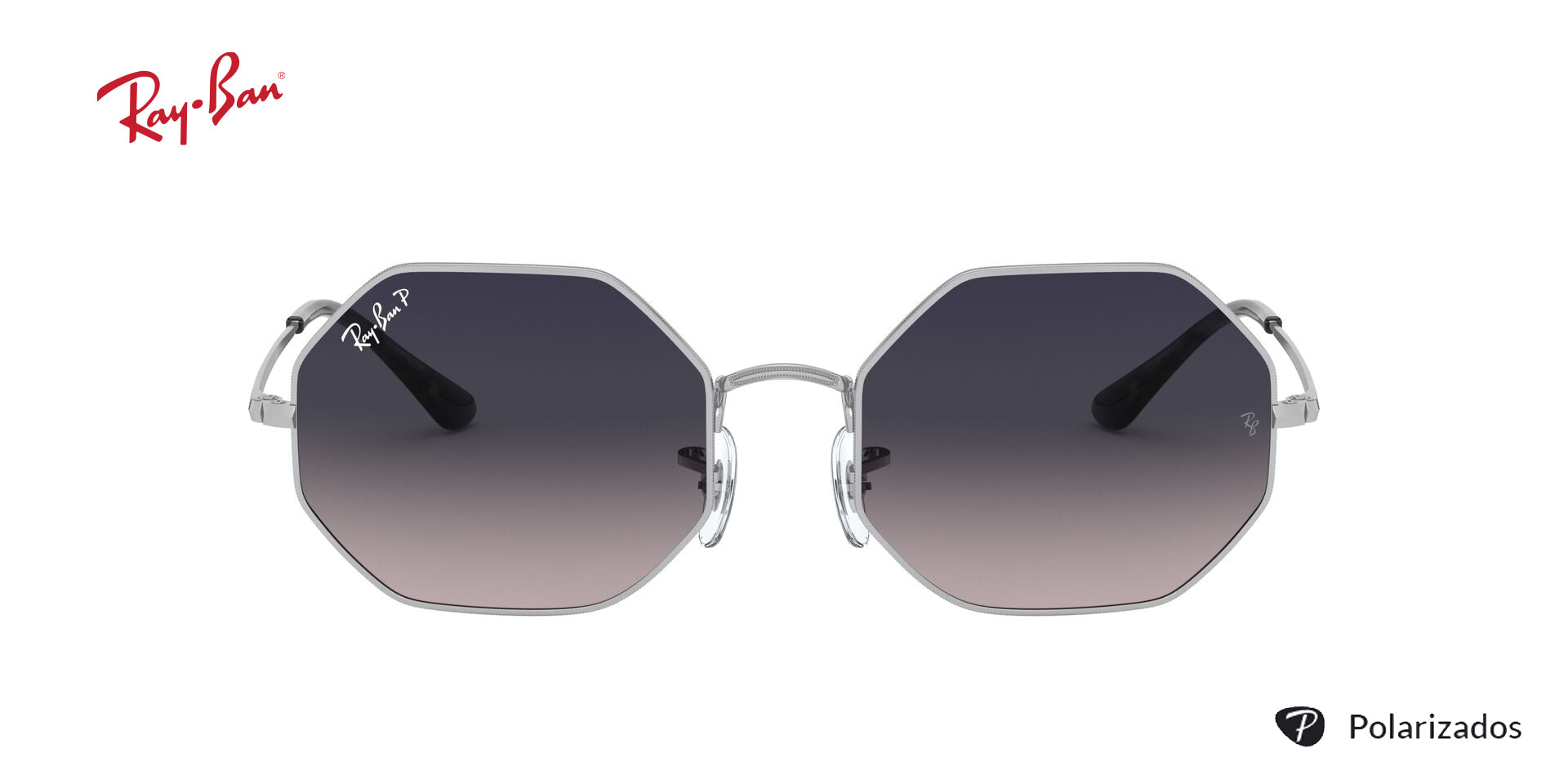 Lente solar Ray-Ban Octagon 1972 RB1972 Azul Gris Degradé
