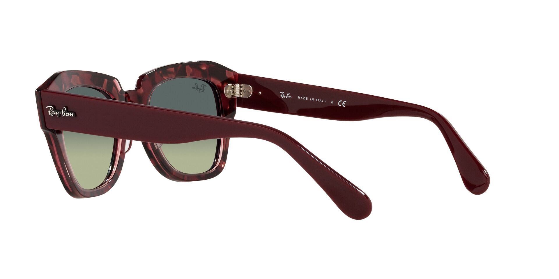 Lente solar Ray-Ban State Street RB2186 Havana sobre púrpura traslúcido