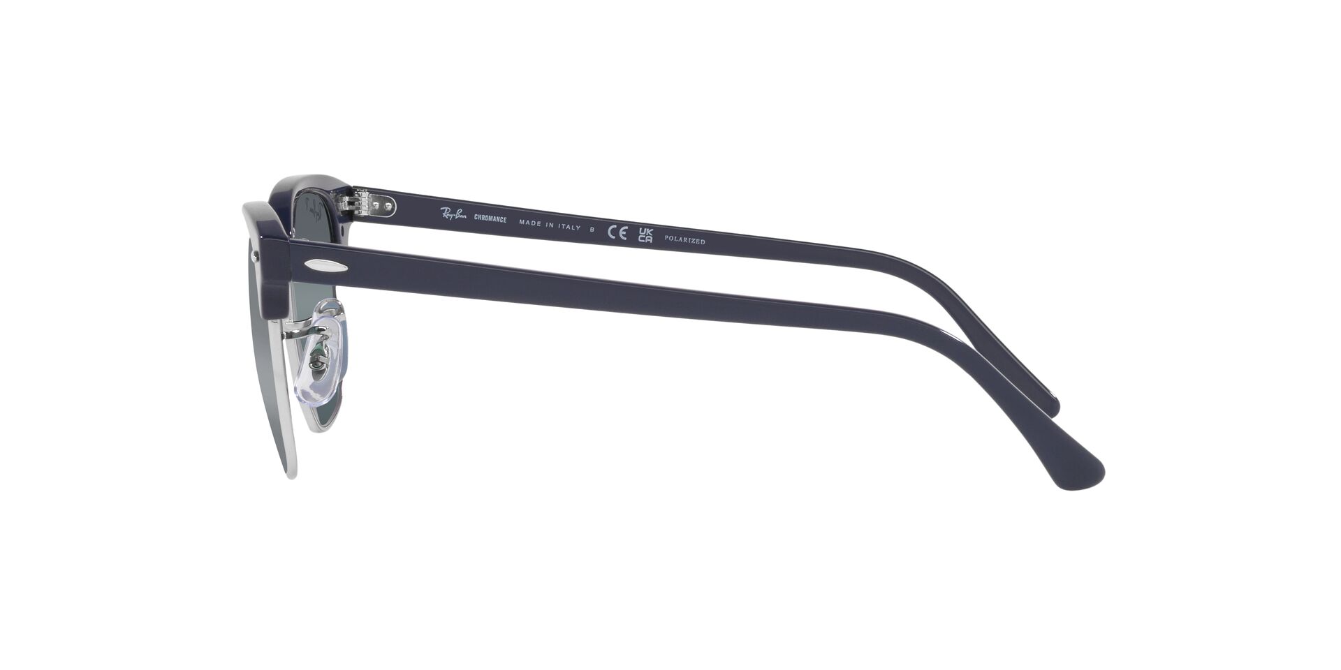 Lente solar Ray-Ban Clubmaster Chromance RB3016 Plateado / Azul Chromance