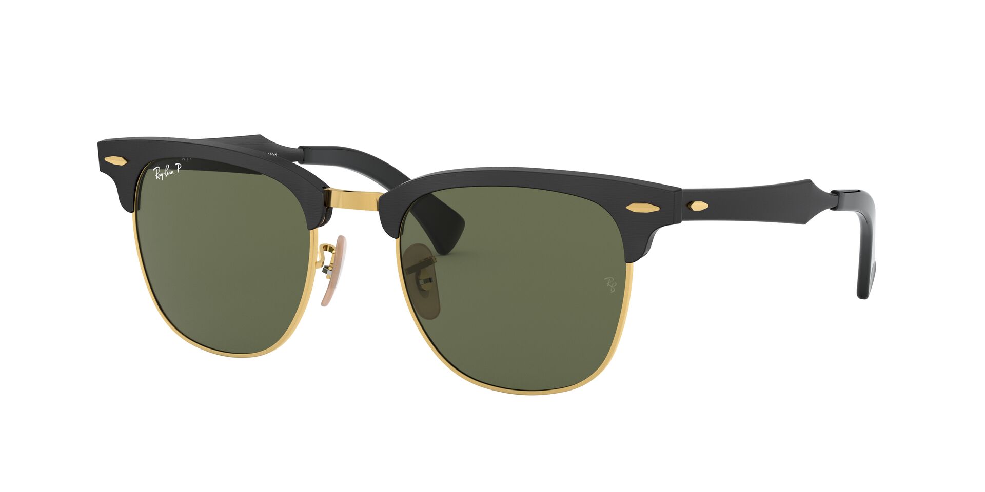 Lente solar Ray-Ban Clubmaster Aluminum RB3507 Verde Classic G-15