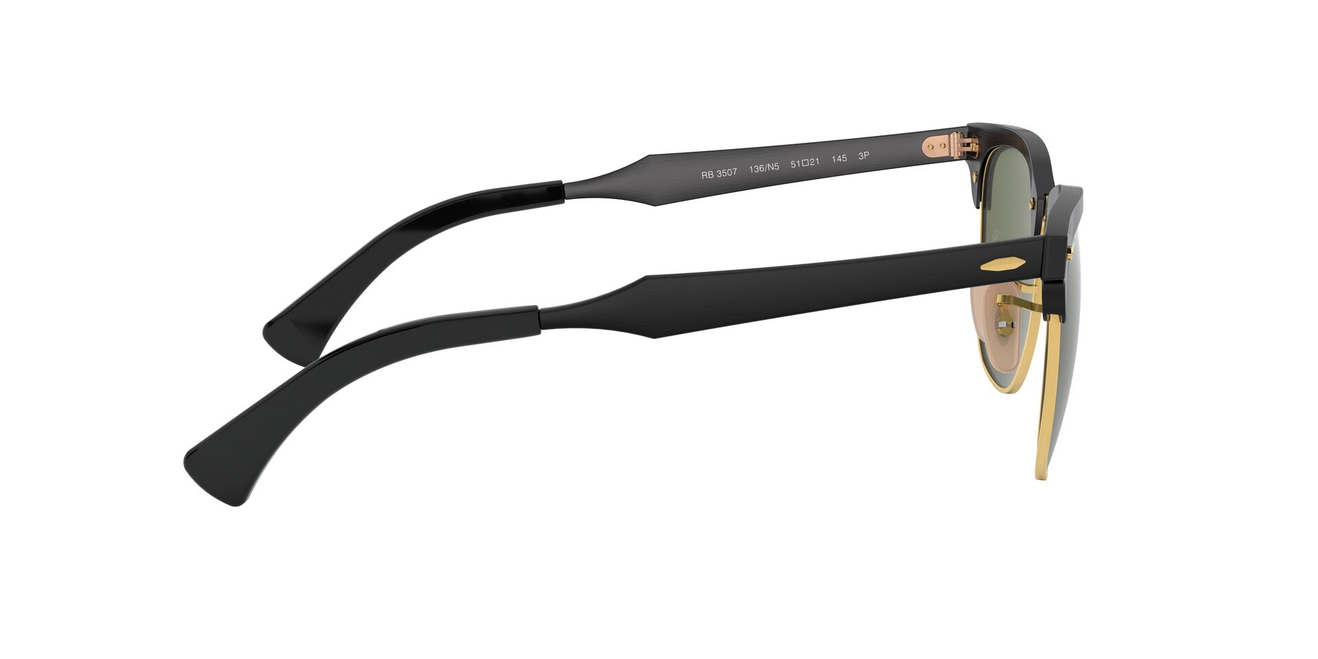 Lente solar Ray-Ban Clubmaster Aluminum RB3507 Verde Classic G-15