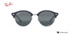 Lente solar Ray-Ban Clubround Chromance RB4246 Plateado / Azul Chromance