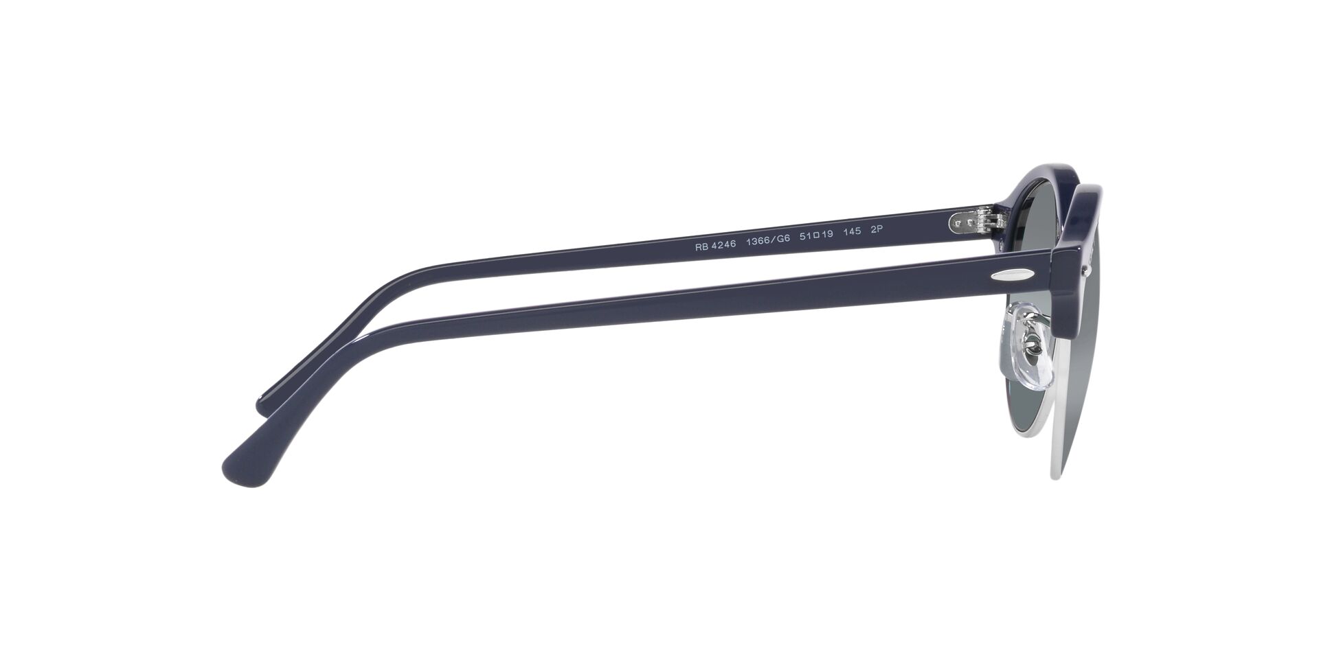 Lente solar Ray-Ban Clubround Chromance RB4246 Plateado / Azul Chromance