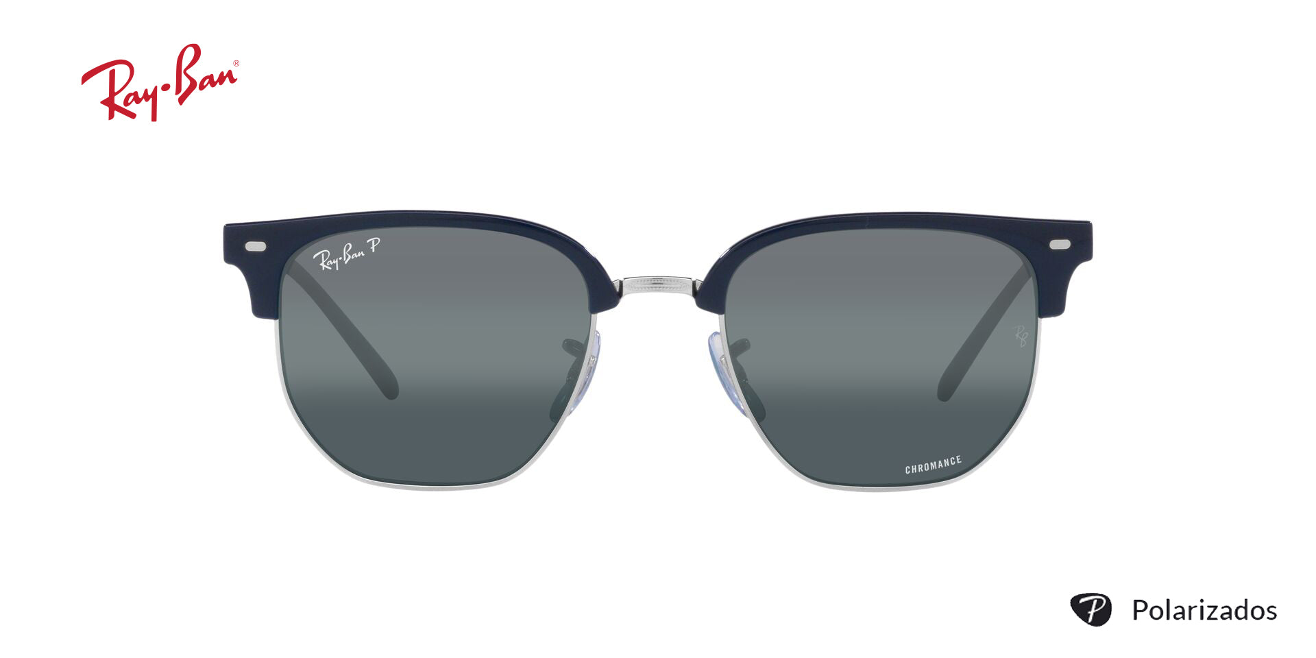 Lente solar Ray-Ban RB4416 Plateado / Azul Chromance