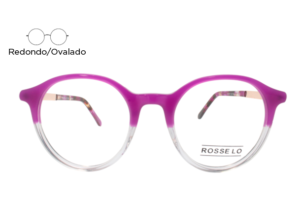 Lente Oftálmico Rosse Lo AC8021C5 Morado transparente