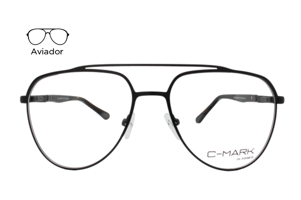 Lente Oftálmico C - Mark CMV2212M3810 Negro mate