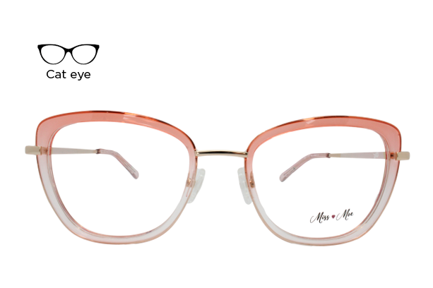 Lente Oftálmico Miss Moe A9015TR Dorado con rosa
