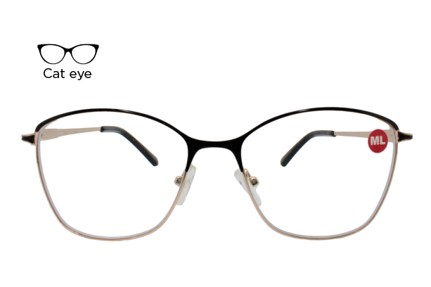 Lente Oftálmico Nikitana Eyewear NK9810FC1 Dorado con negro
