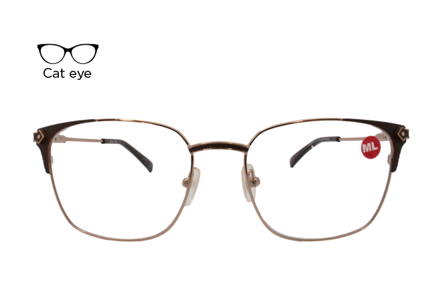 Lente Oftálmico Nikitana Eyewear NK9823BC4 Dorado con café
