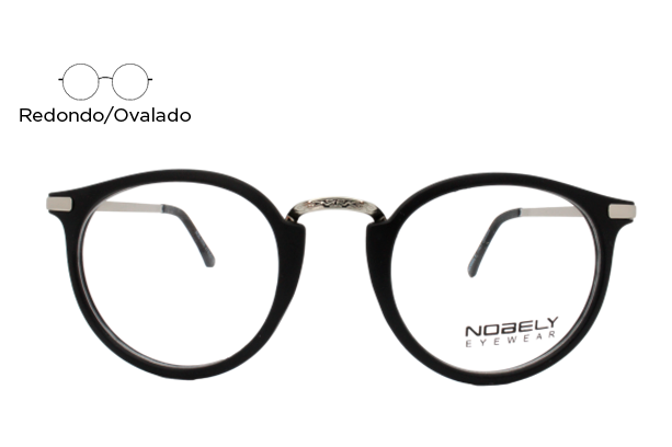 Lente Oftálmico Nobely Eyewear NOB0856 Negro con plata