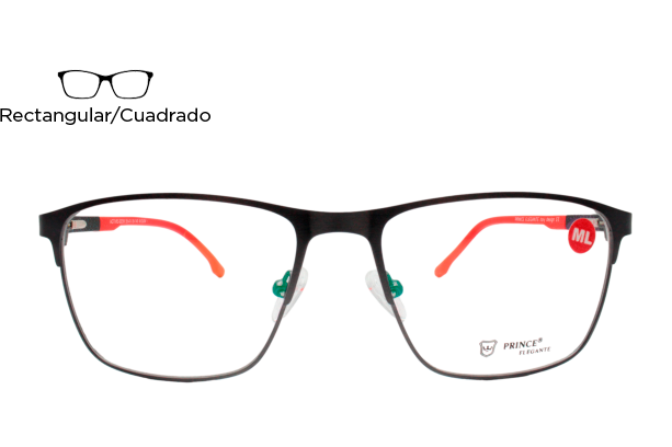 Lente Oftálmico Prince Elegante ACTIVE203MGUN Negro mate