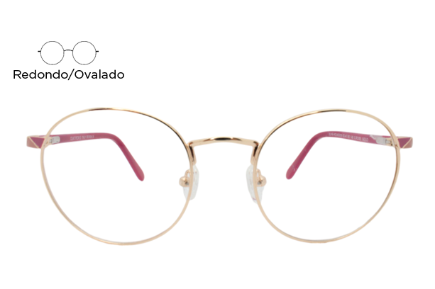 Lente Oftálmico Olive People ROUND009 Rosa con dorado