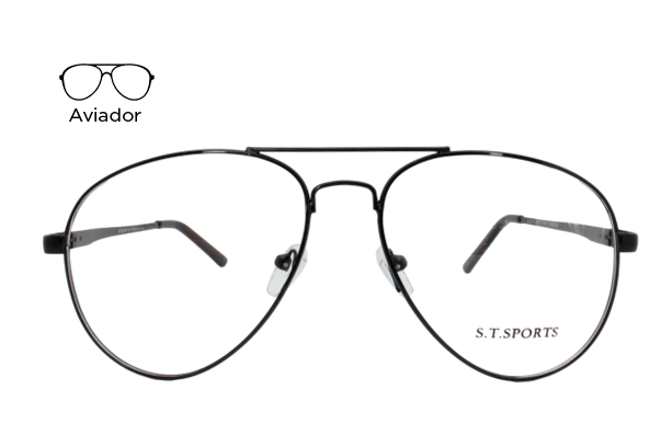 Lente Oftálmico S.T Sports STS06118 Negro