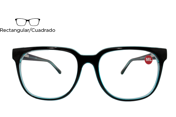 Lente Oftálmico Caffdy Eyewear TC158C3 Negro con azul