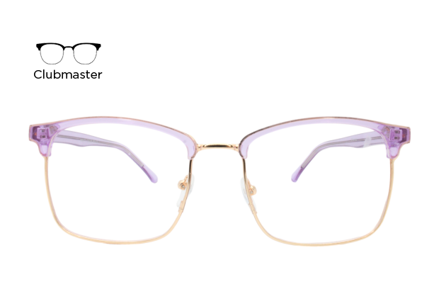 Lente Oftálmico Wharton W9071 Morado con dorado