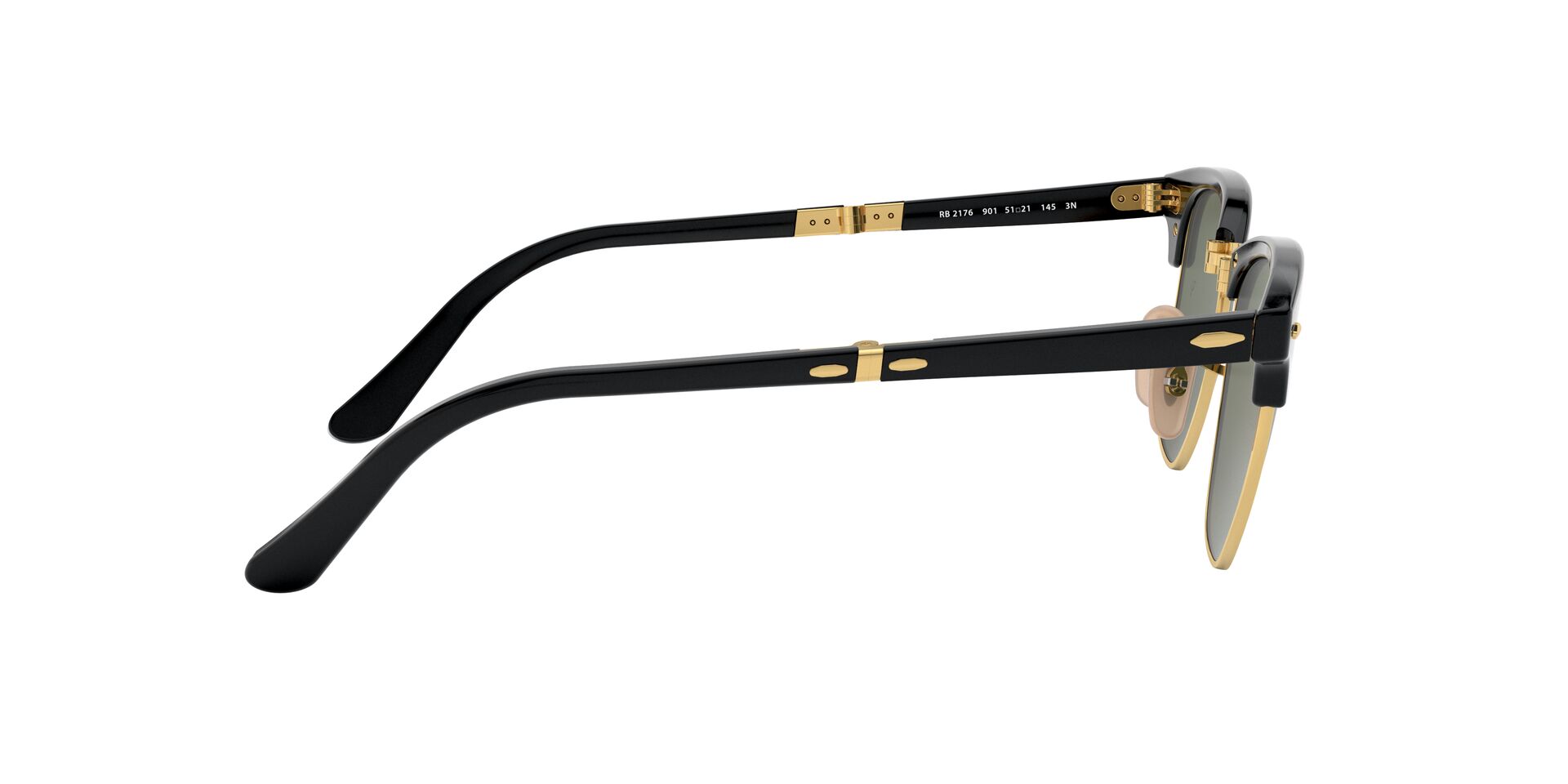 Lente solar Ray-Ban Clubmaster Folding RB2176 Verde Classic