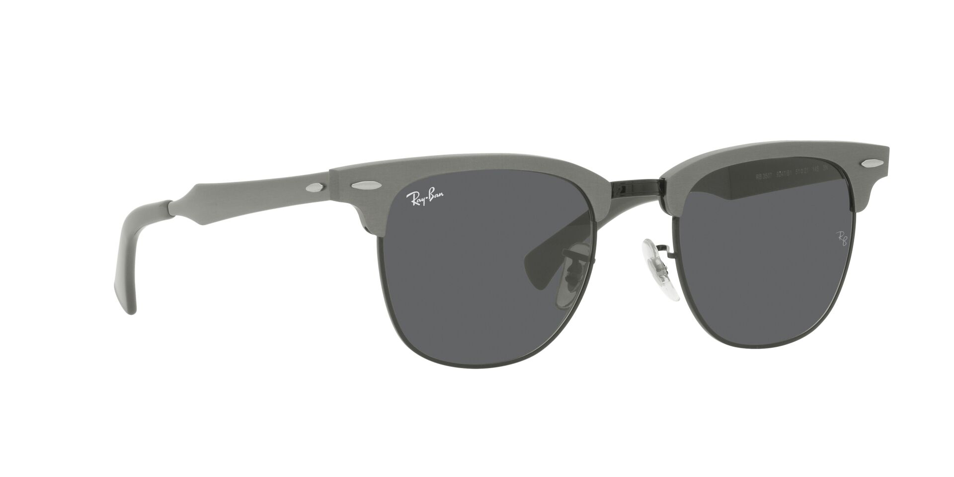 Lente solar Ray-Ban Clubmaster Aluminum RB3507 Gris Classic