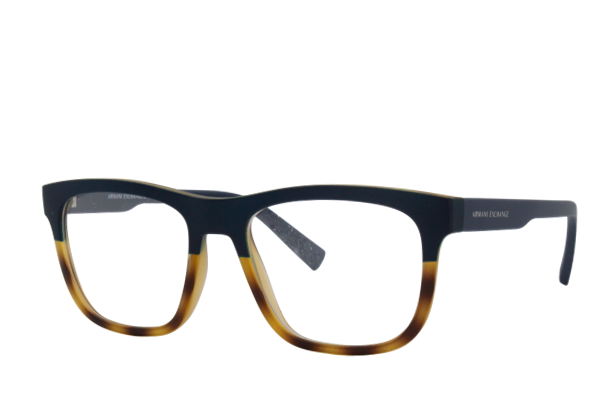 Lente Oftálmico marca Armani Exchange AX3050 Azul con carey mate