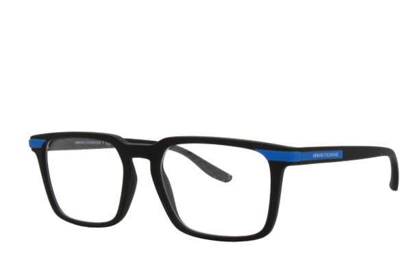 Lente Oftálmico marca Armani Exchange AX3081 Negro con azul mate