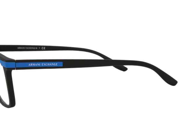 Lente Oftálmico marca Armani Exchange AX3081 Negro con azul mate