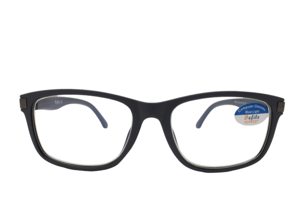 Lente con protección blue cut Defile Eyewear D005C4 Gris obscuro mate