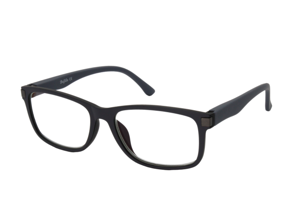 Lente con protección blue cut Defile Eyewear D005C4 Gris obscuro mate