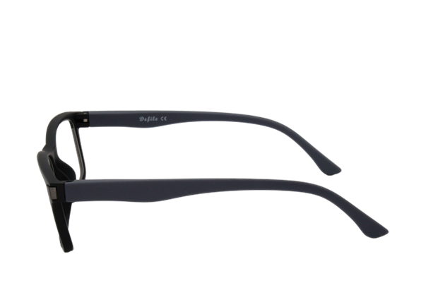 Lente con protección blue cut Defile Eyewear D005C4 Gris obscuro mate