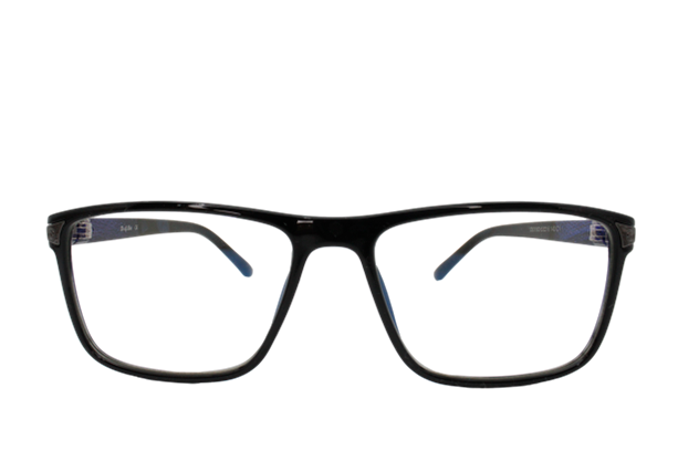 Lente con protección blue cut Defile Eyewear D8316DC1 Negro