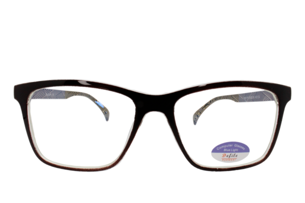 Lente con protección blue cut Defile Eyewear D8317DC3 Negro
