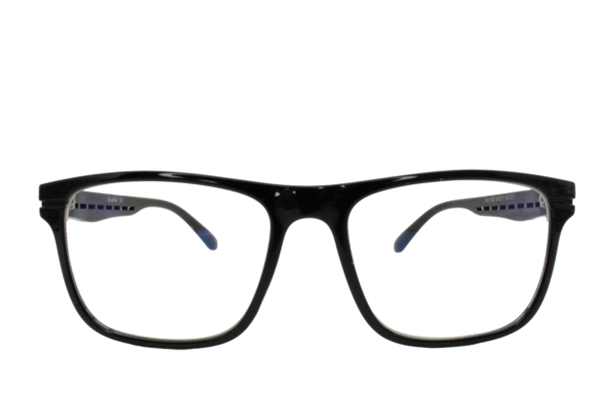 Lente con protección blue cut Defile Eyewear D8318DC1 Negro