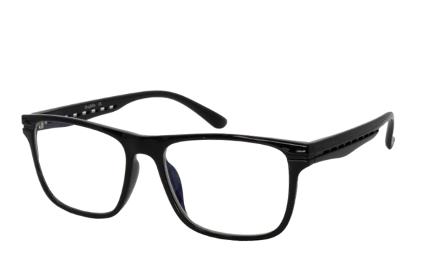 Lente con protección blue cut Defile Eyewear D8318DC1 Negro