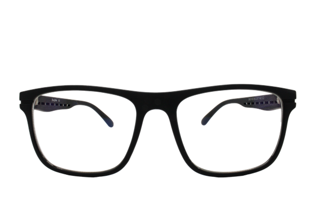 Lente con protección blue cut Defile Eyewear D8318DC2 Negro mate