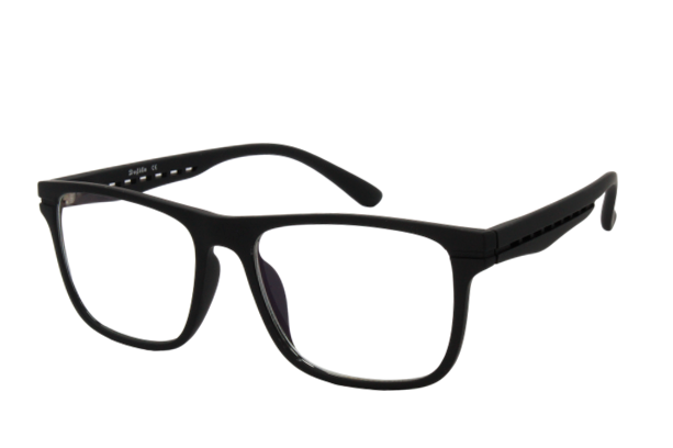 Lente con protección blue cut Defile Eyewear D8318DC2 Negro mate