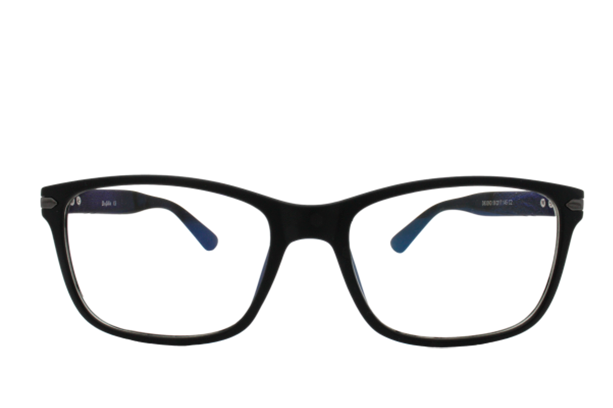Lente con protección blue cut Defile Eyewear D8326DC2 Negro