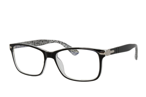 Lente con protección blue cut Defile Eyewear D8326DC4 Negro