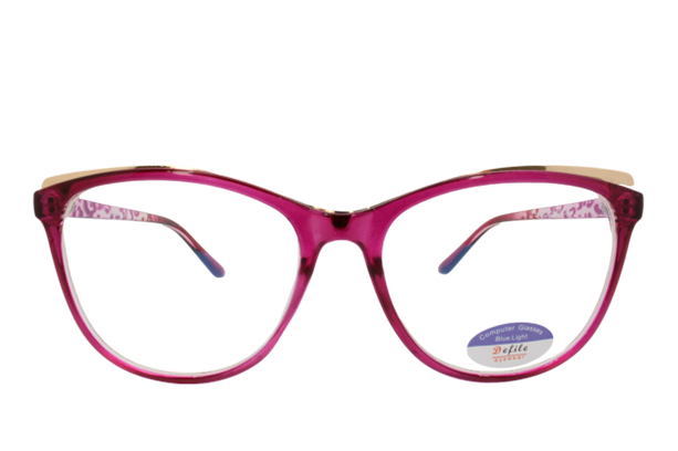 Lente con protección blue cut Defile Eyewear D8327EC2 Rosa