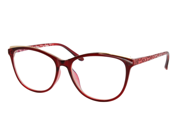 Lente con protección blue cut Defile Eyewear D8327EC3 Rojo