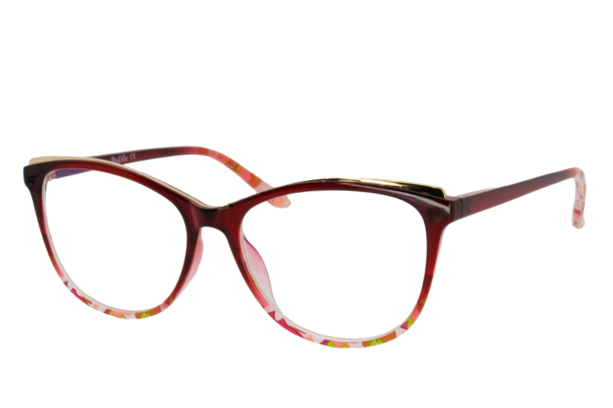 Lente con protección blue cut Defile Eyewear D8327EC6 Rojo