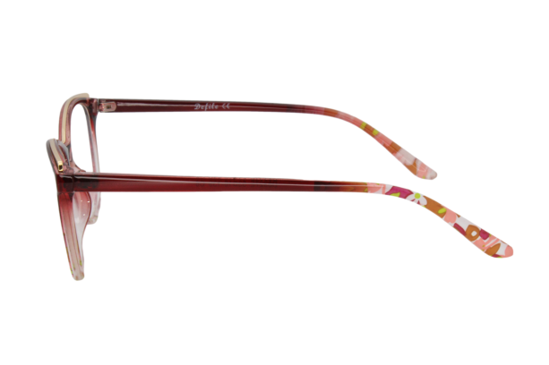 Lente con protección blue cut Defile Eyewear D8327EC6 Rojo