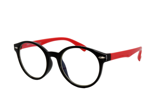 Lente con protección blue cut para niño S821714 Negro con rojo