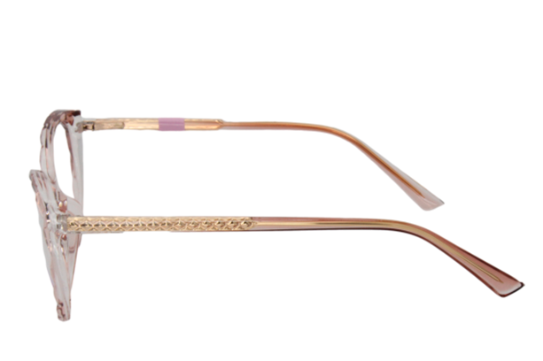 Lente con protección blue cut Marina Eyewear T2015C6 Rosa transparente