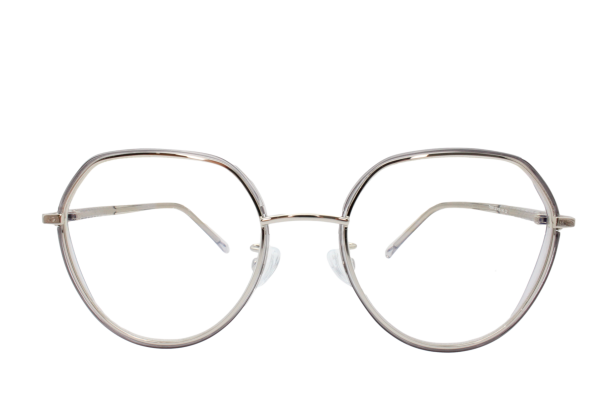 Lente con proteccion blue cut Marina Eyewear T8269C2 Gris transparente Opticas Exe lentes