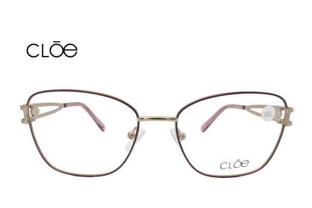 Lente Oftalmico marca Cloe VLE321900PUR Purpura con dorado Opticas Exe lentes