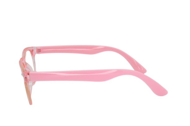 Lente con protección blue cut para niño YKF802C30 Rosa transparente
