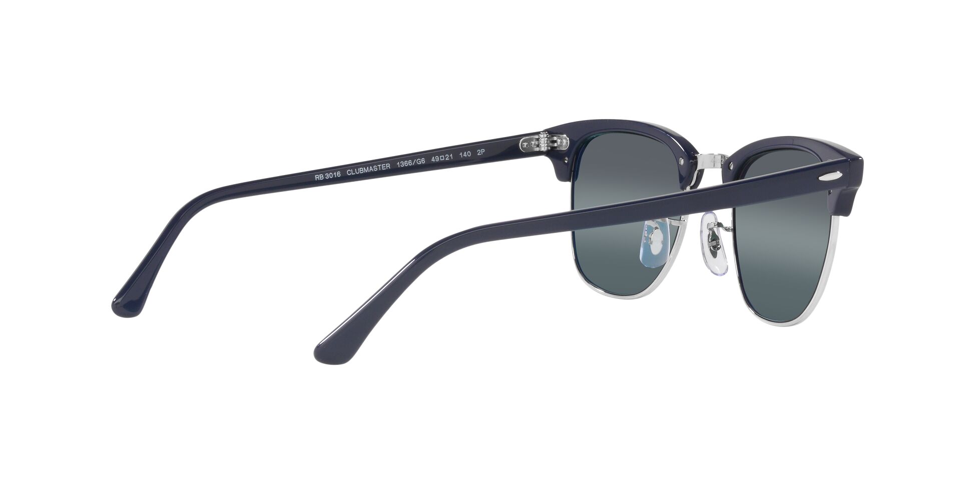 Lente solar Ray-Ban Clubmaster Chromance RB3016 Plateado / Azul Chromance