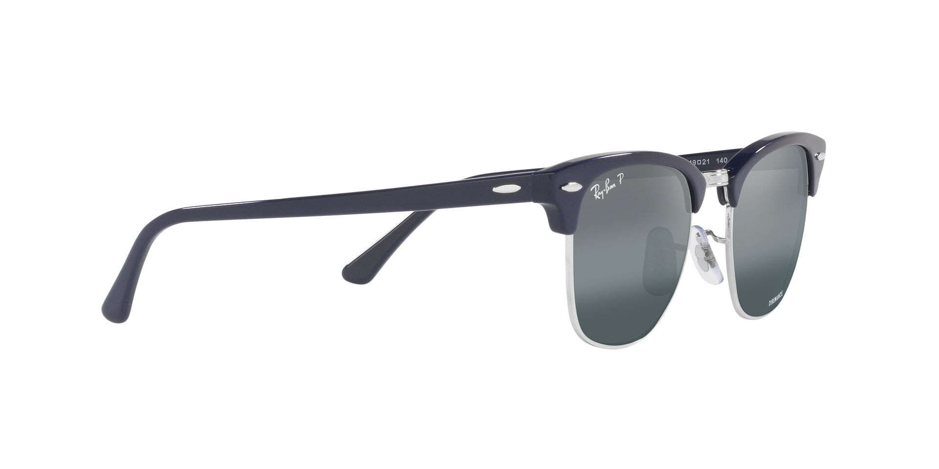 Lente solar Ray-Ban Clubmaster Chromance RB3016 Plateado / Azul Chromance