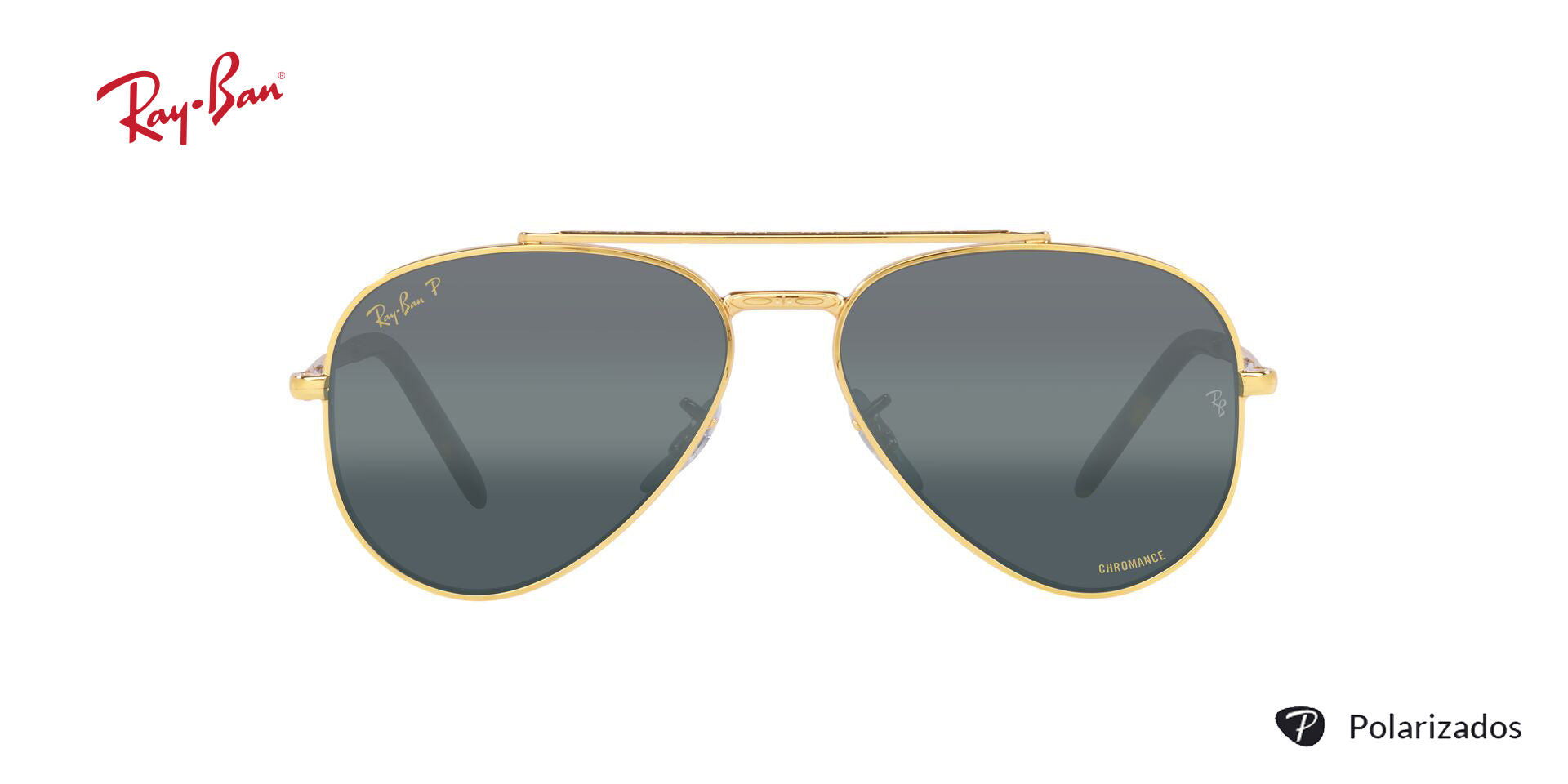 Lente solar Ray-Ban New Aviator RB3625 Plateado Azul