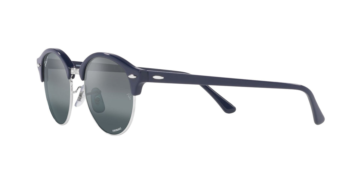 Lente solar Ray-Ban Clubround Chromance RB4246 Plateado / Azul Chroman ...