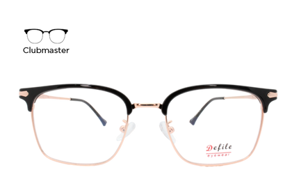 Lente Oftálmico Defile Eyewear D2017TJ Negro con dorado