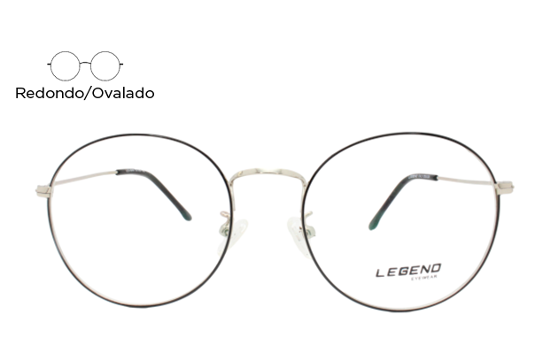 Lente Oftálmico Legend Eyewear LEG0540 Negro con plata